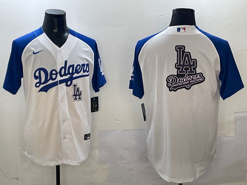 Men Los Angeles Dodgers Blank White blue Game 2025 Nike MLB Jersey style 31